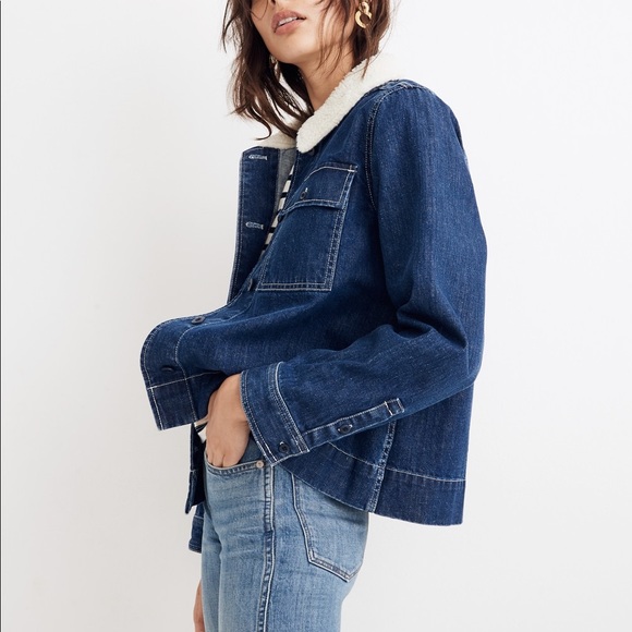 Madewell Jackets & Blazers - Madewell Denim Northward Cropped Army Jacket